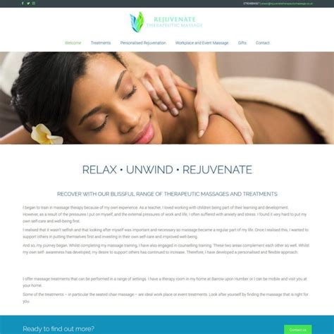 massage website design websites for massage therapists