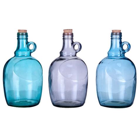 Pretty Colored Glass Glass Bottles With Corks Bottle Bottles Decoration
