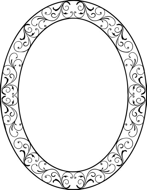 clipart oval flourish frame