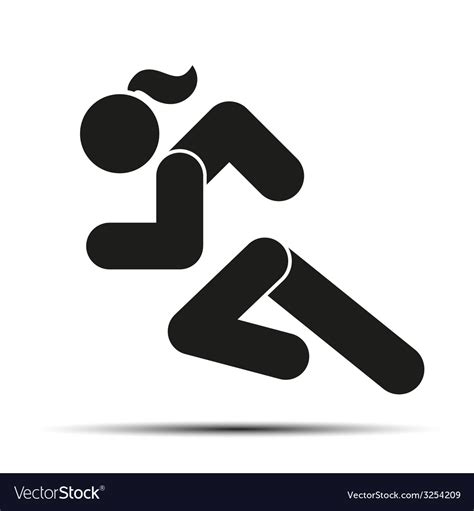 running woman simple symbol  run isolated   vector image