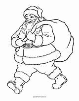 Santa Claus Coloring Printable Pages Print Allfreeprintable Colr sketch template