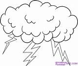 Cloud Tempesta Nube Stormy Meteo Fulmini Dragoart Nubi Tormenta Relámpagos Nuvole sketch template