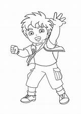 Coloring Go Diego Hello Say Pages Printable sketch template