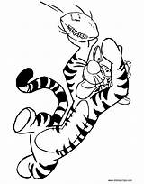 Tigger Coloring Football Pages Disneyclips Playing Funstuff sketch template