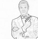 Bond James Coloring Pages Part Roger Moore Filminspector Actors Die Let Movie Live First sketch template