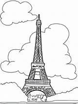 Coloring Pages French Tower Eiffel Revolution Paris Drawing Colouring Printable Wonders Getcolorings Getdrawings Line Print Colorings Comments sketch template