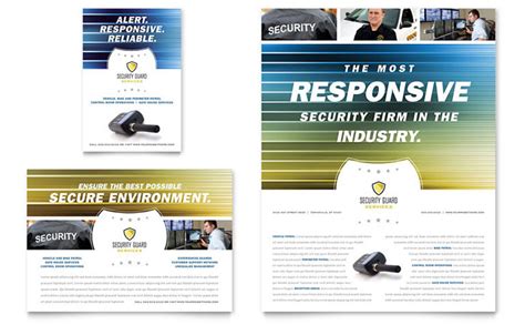 security guard flyer ad template design