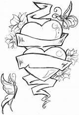 Tattoo Easy Drawings Outlines Tattoos Colored Beginners Boyfriend Outline Drawing Coloring Simple Designs Heart Pencils Pages Deviantart Draw Pencil Loveing sketch template