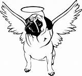 Pug Pugs Angel Bestcoloringpagesforkids Puppies Icu Dogpounds Mascotas sketch template