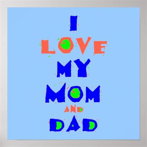 love  mom dad poster print zazzle