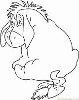 Eeyore Coloring Nervous Pages Coloringpages101 Online sketch template
