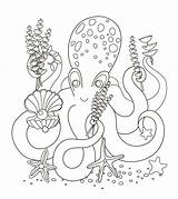 Octopus Owl Verbnow sketch template