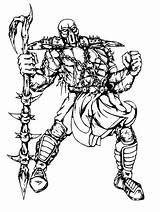 Mortal Kombat Scorpion Zero Onlinecoloringpages Raiden Source sketch template