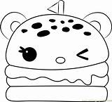 Burger Melty Noms Coloringpages101 sketch template