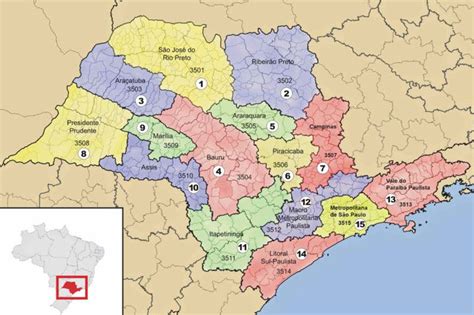 Map Of São Paulo State The Region Is Composed Of An Area