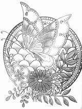 Coloring Pages Grayscale Print Grey Adult Leaf Mij Door Printable Books Getcolorings Colouring Color Butterfly Gek Designlooter Sheets sketch template