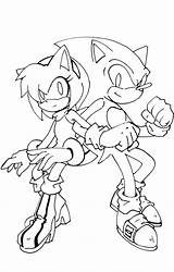 Sonic Amy Coloring Pages Kissing Lineart Printable Sonamy Color Print Getcolorings Getdrawings Deviantart Sketch Colorings Template sketch template