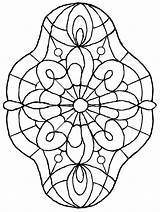 Stained Glass Coloring Pages Easy Large Template sketch template