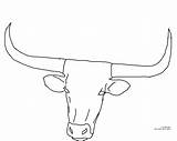 Coloring Horn Pages Texas Vector Template Horns Getdrawings sketch template