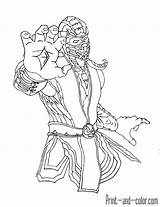 Mortal Kombat Scorpion Dibujos Jade Personajes sketch template