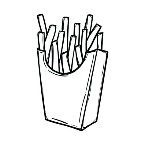 french fries coloring pages  getdrawings