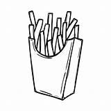 Fries French Coloring Pages Drawing Getdrawings Steak Printable Getcolorings Color sketch template