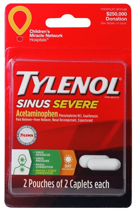 Tylenol Sinus Severe Convenience Valet
