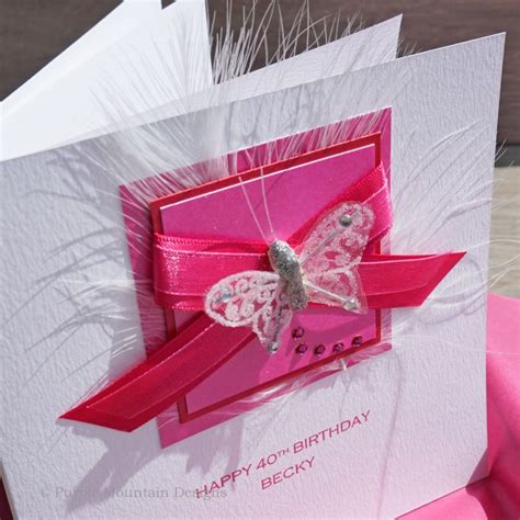 pink ribbons birthday card