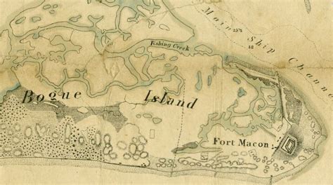 Beaufort North Carolina History 1854 Map Of Beaufort Harbor
