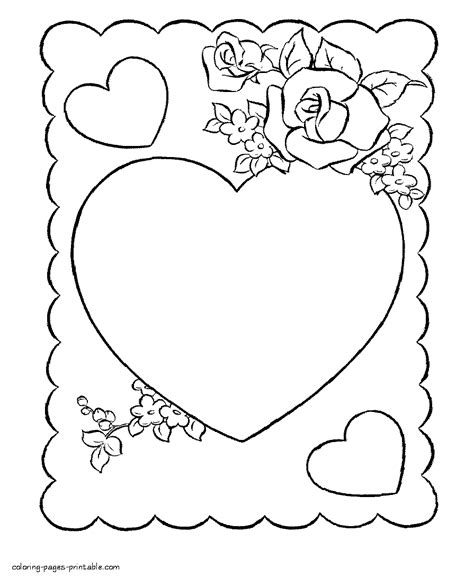 coloring valentine cards coloring pages printablecom