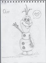 Olaf Hugs sketch template