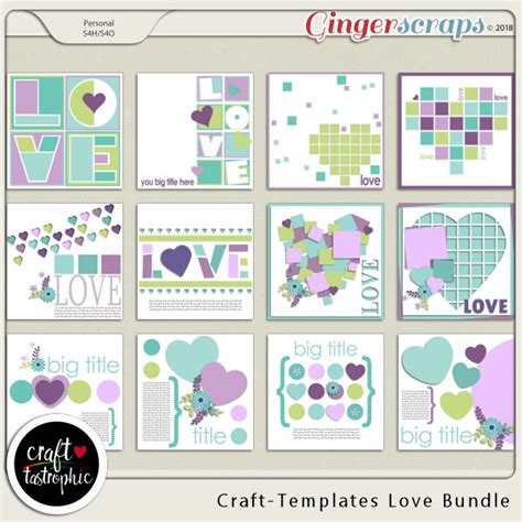 craft templates love bundle  craft tastrophic