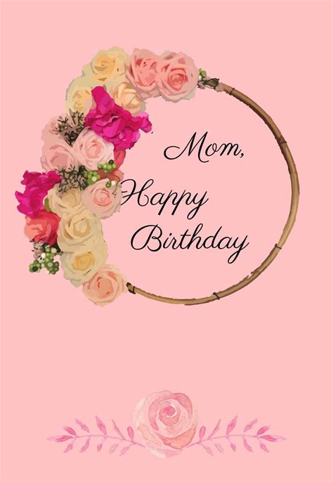 mom birthday cards printable