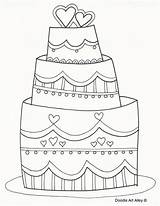 Wedding Coloring Pages Cake Printable Kids Drawing Sheets Line Doodle Getdrawings Printables Print Maze Alley Themed sketch template