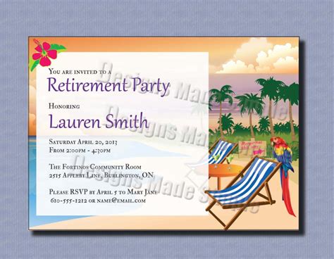retirement party invitation templates  word template business