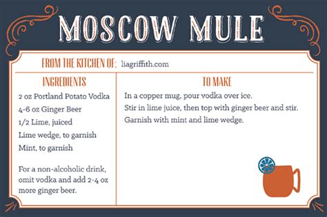 moscow mule recipe lia griffith