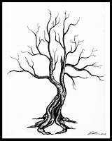 Tree Dead Tattoo Drawing Trees Scary Tattoos Sketch Drawings Twisted Deviantart Outlines Creepy Outline Designs Pencil Sketches Traditional Illustration Drawn sketch template