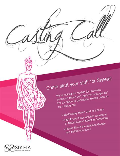 Casting Call Poster On Behance