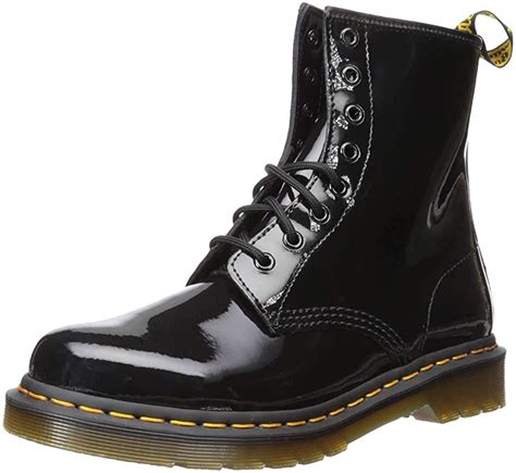 dr martens womens  patent leather combat boot