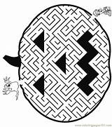 Coloring Maze Printable Pages Popular Halloween sketch template