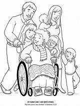 Coloring Pages Lds Others Serve Family Children Primary sketch template