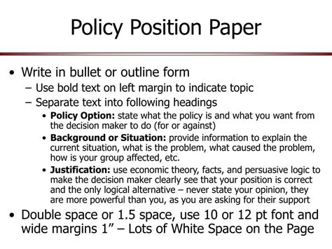 policy position paper powerpoint    id