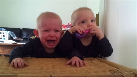 babies crying twins   toothbrush youtube