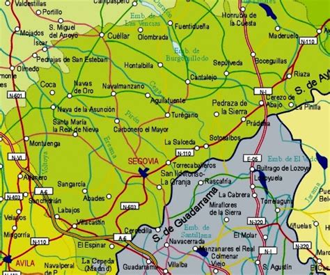 province  segovia road map full size