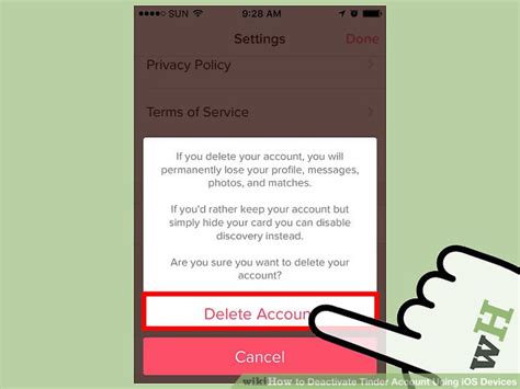 how to deactivate tinder account using ios devices 13 steps