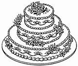 Cake Coloring Pages Wedding Beautiful Color Cakes Place Tocolor Source Getdrawings sketch template