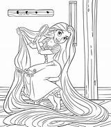Rapunzel Pintar Enredados Cuento Decolorear Colorea Penteando Tudodesenhos Mariposa Tiara Resultados sketch template
