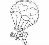 Parachute Cupidon Paracadute Cupido Paraquedas Colorir Acolore Imprimer Cupid Coloringcrew Coloritou Designlooter sketch template
