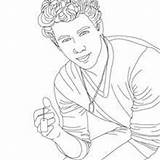 Jonas Nick Coloring Pages Hellokids Tie Close sketch template