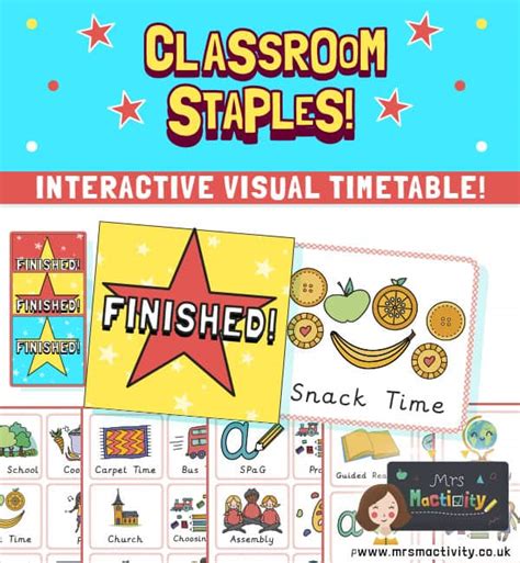 ks visual timetable interactive  editable ks visual timetsb